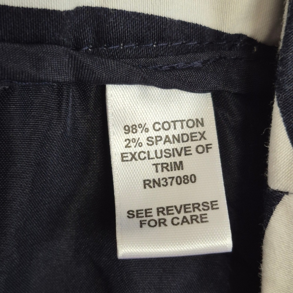 Cato‎ Contemporary black white striped straight leg pants women's 4 - Picture 7 of 10